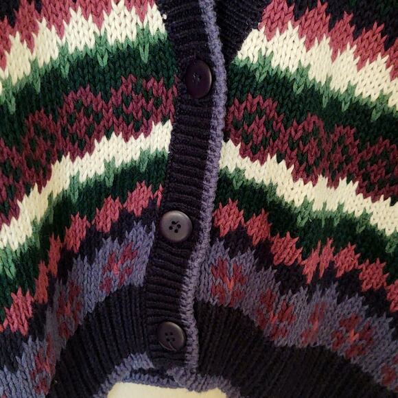 Vintage Paris Sport Club spring colors heavy cardigan - Picture 4 of 4